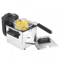 Фритюрник SAPIR SP 1980 AE, 1.5 литра, 0.8 кг, 1000W, Демонтираща се кошница, Инокс