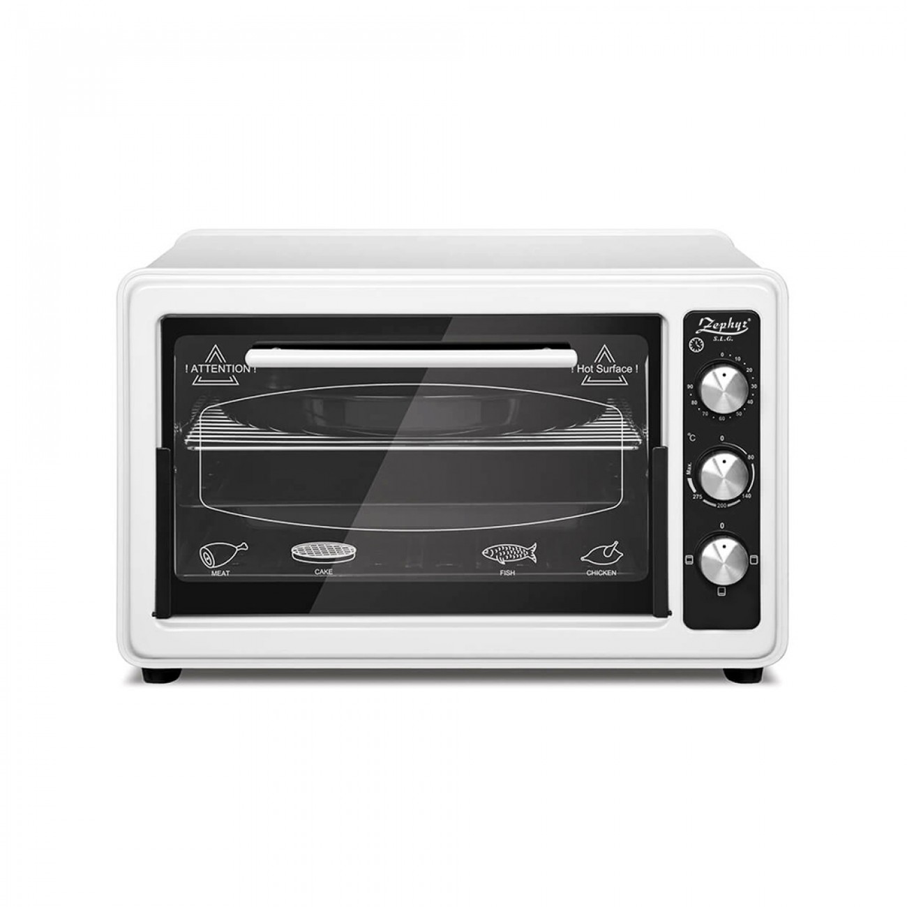 Готварска печка ZEPHYR ZP 1441 T40, 1400W, 40 литра, Терморегулатор, Таймер, Тава 34 см, Бял Готварска печка ZEPHYR ZP 1441 T40, 1400W, 40 литра, Терморегулатор, Таймер, Тава 34 см, Бял в Готварски печки - ZEPHYR | Alleop