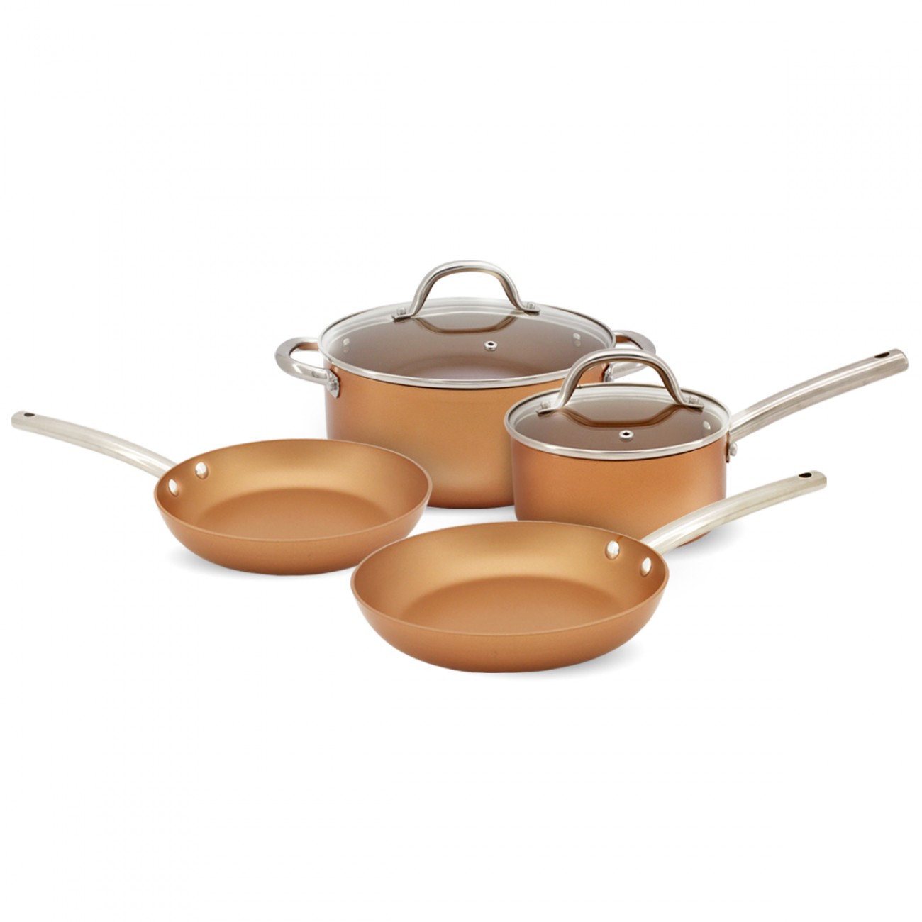 Комплект тенджери и тигани Oliver Brown OB 4418 G6, 6 части, Незалепващо покритие, Индукция, Меден Комплект тенджери и тигани Oliver Brown OB 4418 G6, 6 части, Незалепващо покритие, Индукция, Меден в Комплекти тенджери - Oliver Brown | Alleop