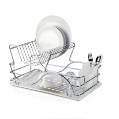 Сушилник за съдове на 2 нива TEKNO TEL TR KB 009, 32х49х25 см, Хром
