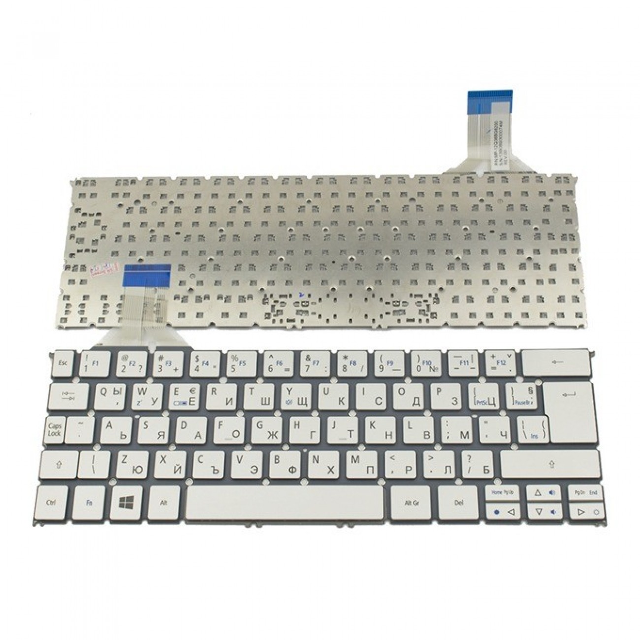 Клавиатура за Acer Aspire P3-131/P3-171, UI, кирилица, без рамка, сребриста Клавиатура за Acer Aspire P3-131/P3-171, UI, кирилица, без рамка, сребриста в Резервни части - | Alleop