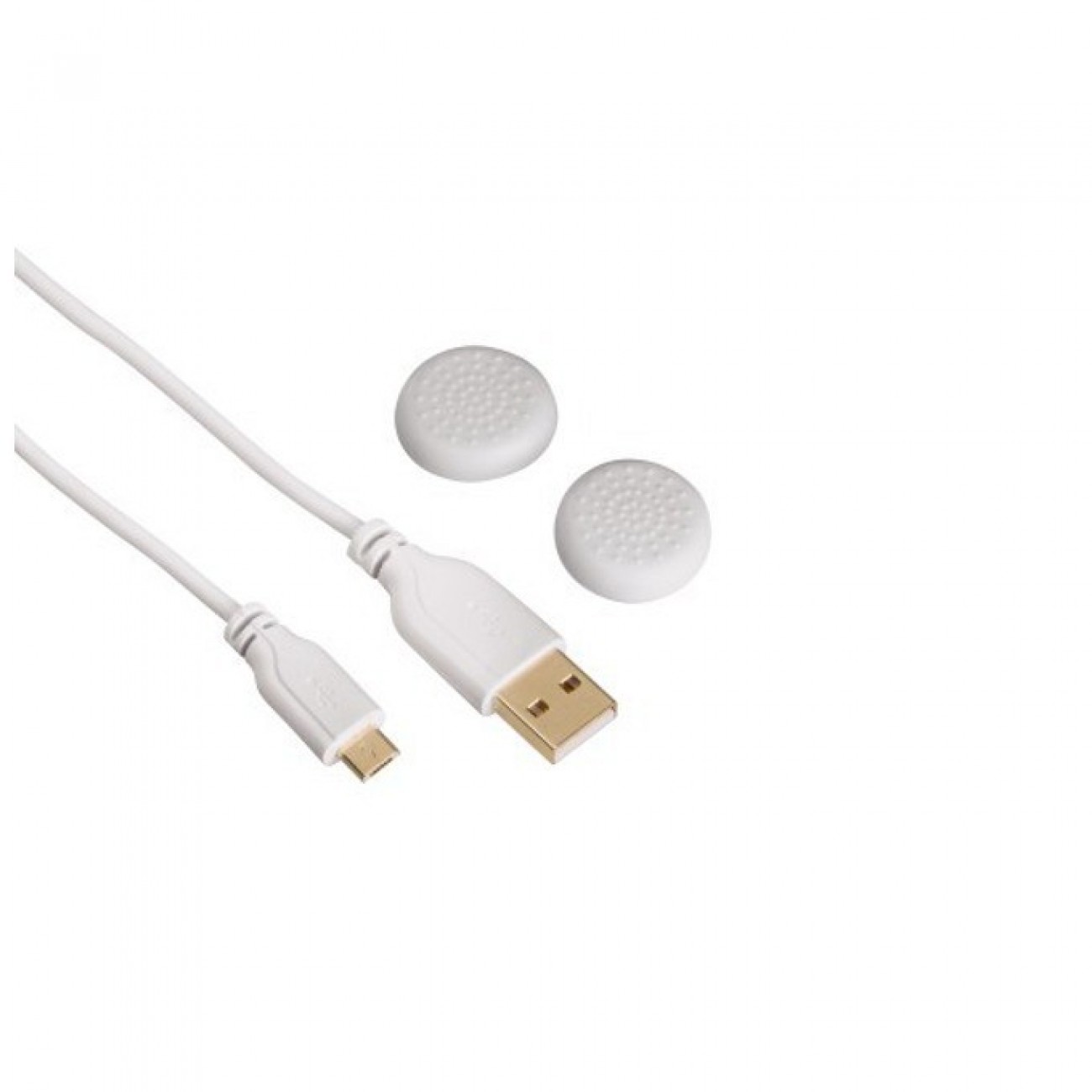 Кабел Hama Super Soft 115476 в комплект с гумички за аналогов стик, за зареждане на PS4 контролер, 3m, бял Кабел Hama Super Soft 115476 в комплект с гумички за аналогов стик, за зареждане на PS4 контролер, 3m, бял в Аксесоари за Конзоли - | Alleop