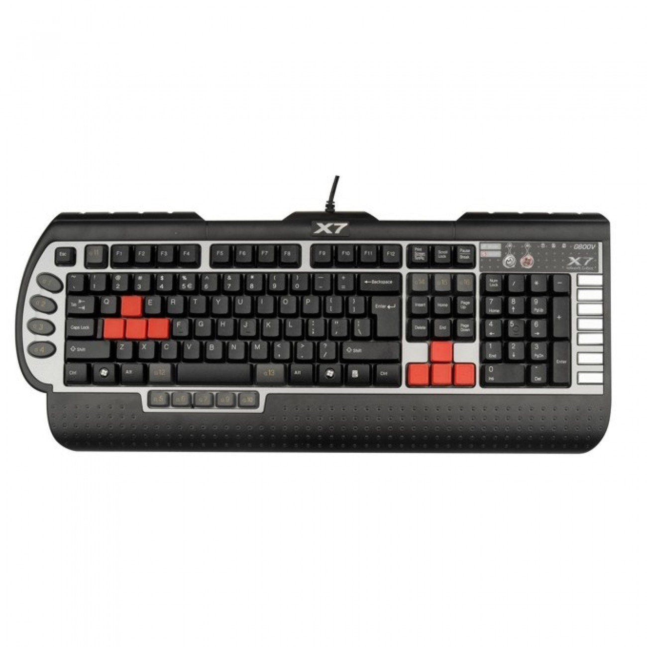 Клавиатура A4Tech G800V Gaming, 15 програмируеми бутона, макроси, USB Клавиатура A4Tech G800V Gaming, 15 програмируеми бутона, макроси, USB в Клавиатури - | Alleop