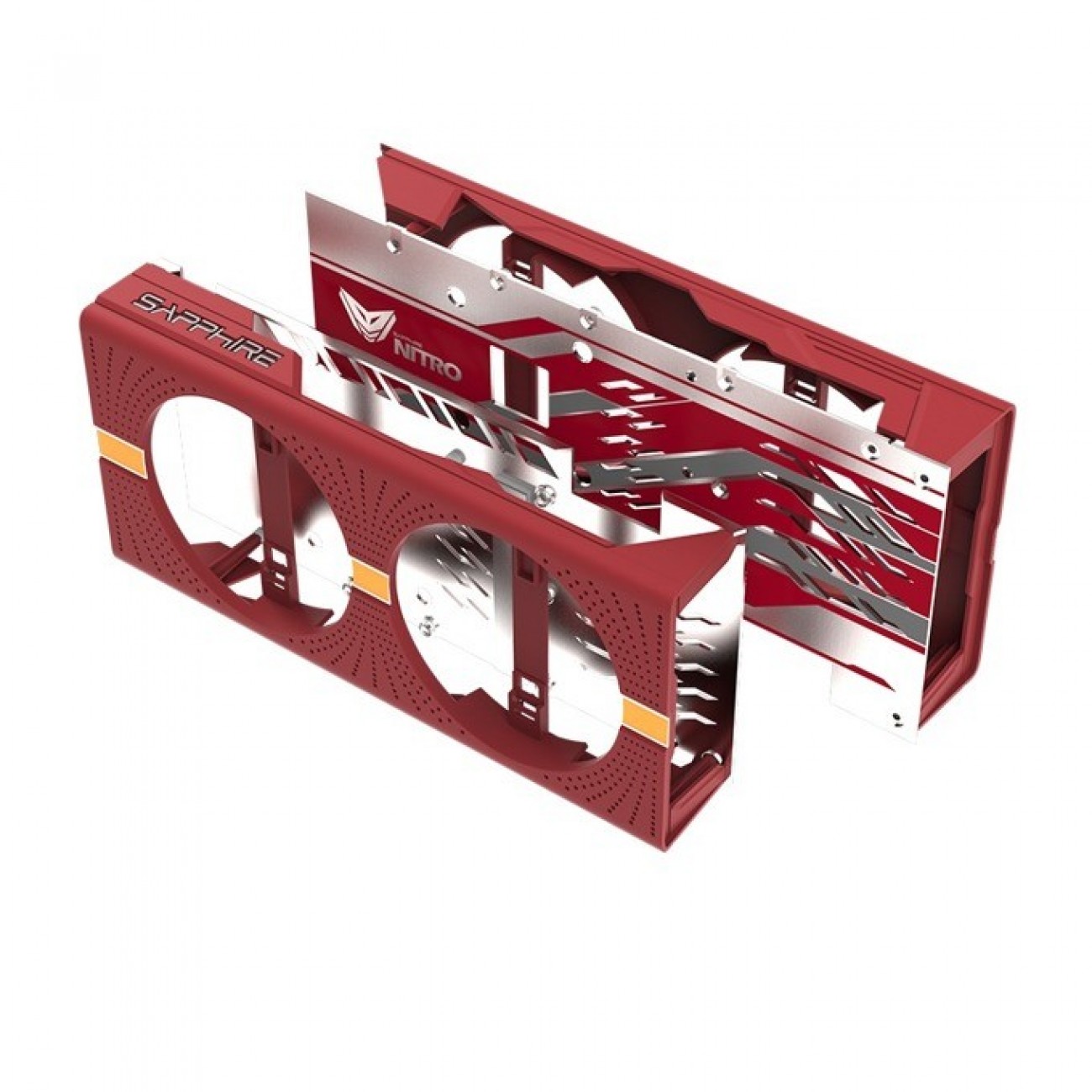 Цветен капак и охладител за видео карти Sapphire Nitro Gear Cooler Shroud & Backplate Lite, червен, съвместим с AMD Radeon Nitro, RX 580/570 Series Цветен капак и охладител за видео карти Sapphire Nitro Gear Cooler Shroud & Backplate Lite, червен, съвместим с AMD Radeon Nitro, RX 580/570 Series в Вентилатори / Охладители - | Alleop