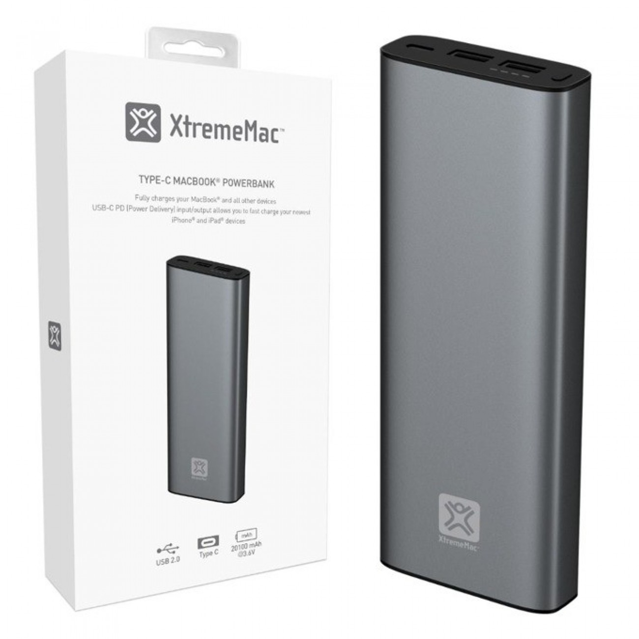 Външна батерия/power bank XtremeMac MACBOOK POWER BANK, 20100mAh - USB-C / USB-A - Space Grey Външна батерия/power bank XtremeMac MACBOOK POWER BANK, 20100mAh - USB-C / USB-A - Space Grey в Външни батерии - | Alleop