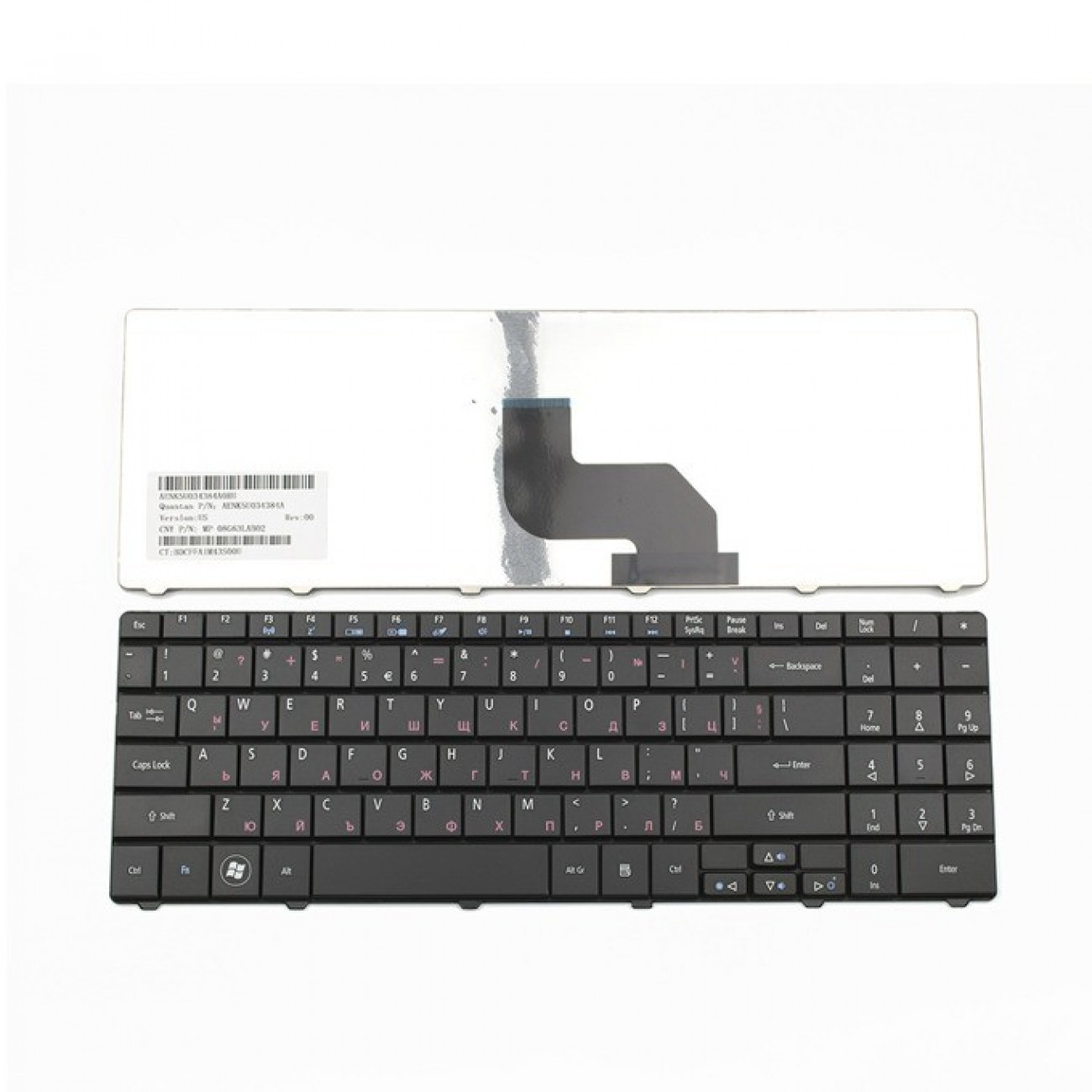 Клавиатура за Acer Aspire 5516 5517 7715Z eMachines E430 E525 E625 E627 E628, US, кирилица, черна Клавиатура за Acer Aspire 5516 5517 7715Z eMachines E430 E525 E625 E627 E628, US, кирилица, черна в Резервни части - | Alleop