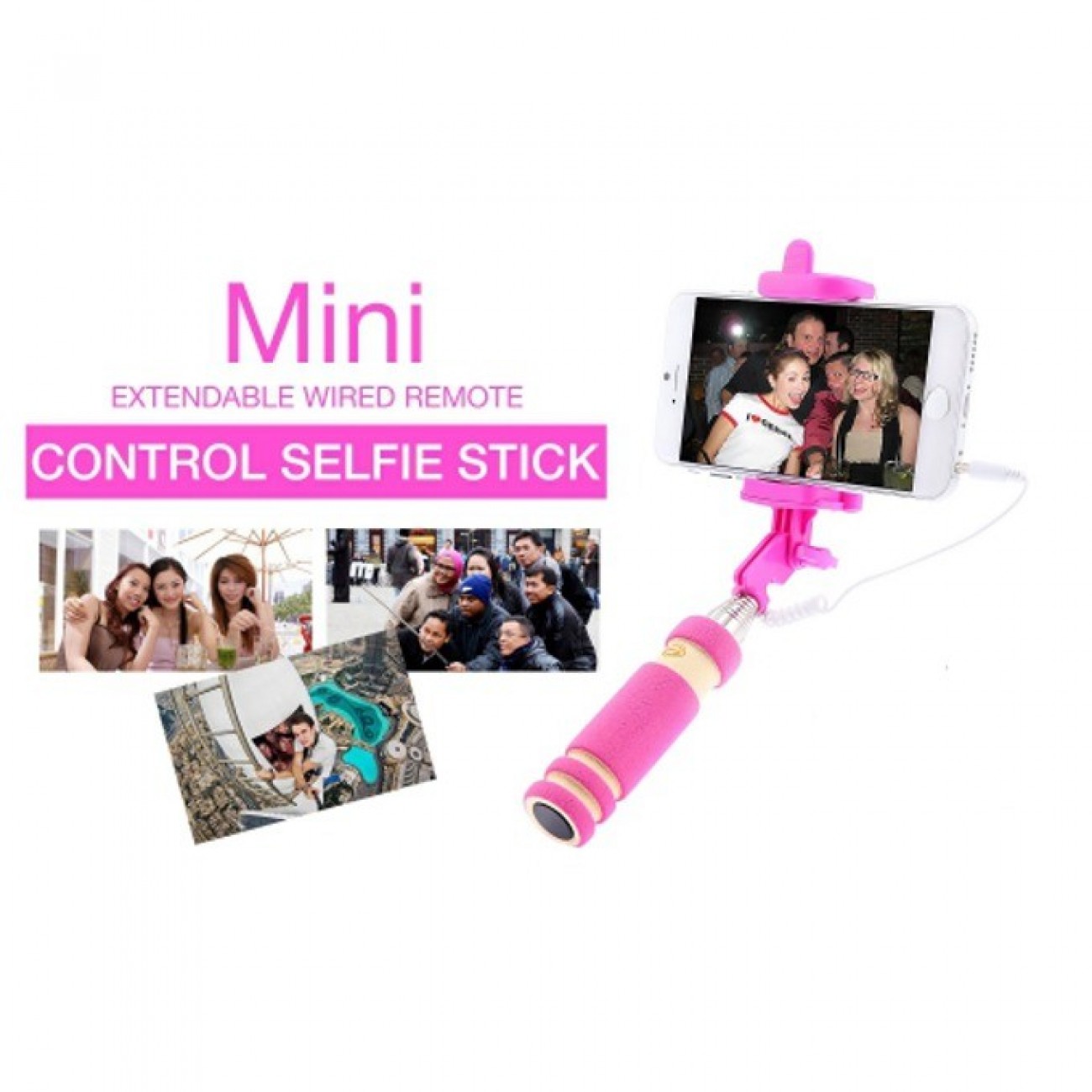 Селфистик Digital One SP00024, Monopod 48 см., сгъваем, телескопично разпъване, бутон за заснемане, алуминиева сплав, гумирана дръжка, розов Селфистик Digital One SP00024, Monopod 48 см., сгъваем, телескопично разпъване, бутон за заснемане, алуминиева сплав, гумирана дръжка, розов в Други аксесоари за Телефони - | Alleop