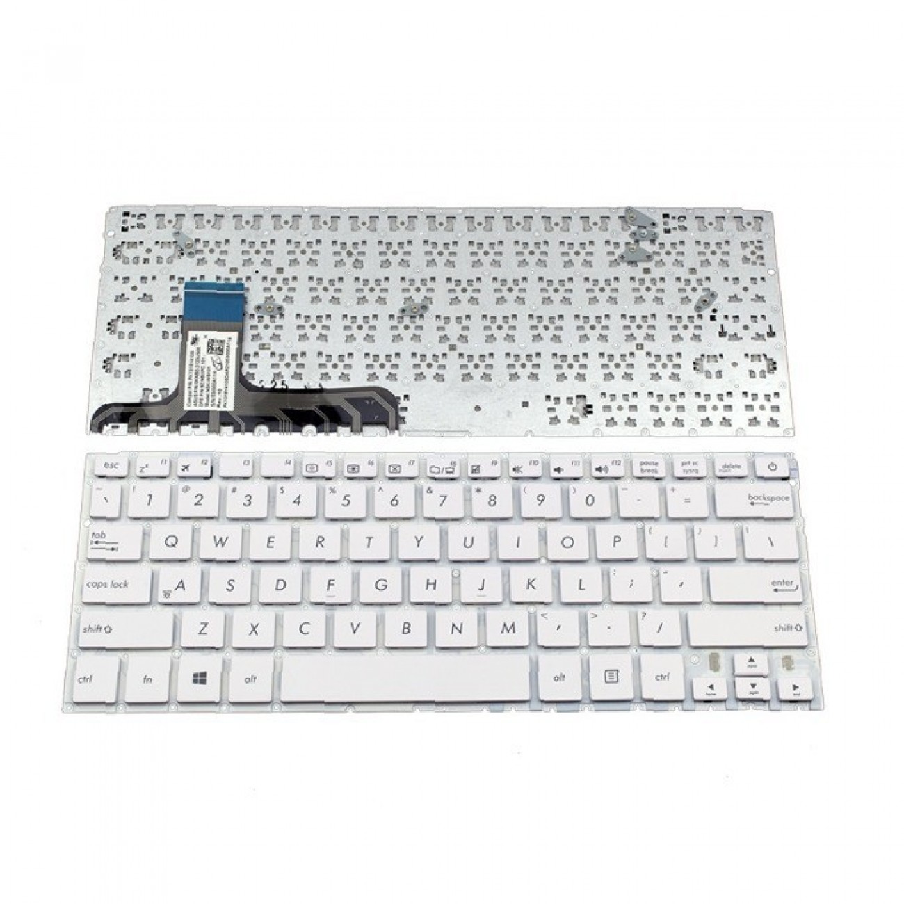 Клавиатура за Asus ZENBOOK UX305, US, без рамка, бяла Клавиатура за Asus ZENBOOK UX305, US, без рамка, бяла в Резервни части - | Alleop