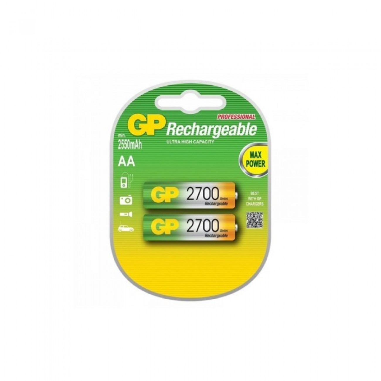 Акумулаторна батерия GP 2700AAHC-2PL2, AA, 1.2V, 2600mAh, NiMH, 2бр. Акумулаторна батерия GP 2700AAHC-2PL2, AA, 1.2V, 2600mAh, NiMH, 2бр. в Стандартни Презареждаеми батерии - | Alleop