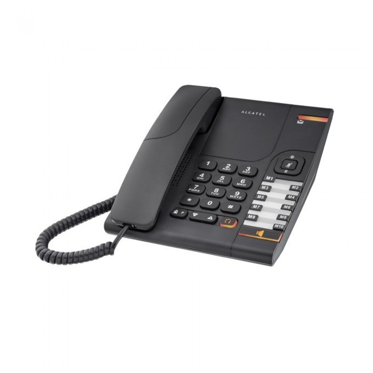 Стационарен телефон Alcatel Temporis 380, функция Стационарен телефон Alcatel Temporis 380, функция свободни ръце, бутон mute, монтаж на стена, черен в Калкулатори - | Alleop