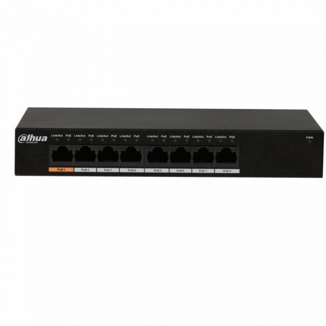 Суич Dahua PFS3008-8GT-96, 1000Mbps, 8 портов, Hi-PoE, неуправляем, 96W Switch Dahua PFS3008-8GT-96, 1000Mbps, 8 портов, Hi-PoE, неуправляем, 96W в Суич - | Alleop