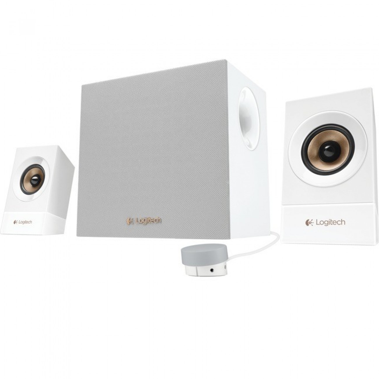 Тонколони Logitech Z533, 2.1 RMS, 60W, 3.5mm жак, бели, дистанционно Тонколони Logitech 2.1 Speakers Z533, 60W RMS, RCA, бели в Колони - | Alleop