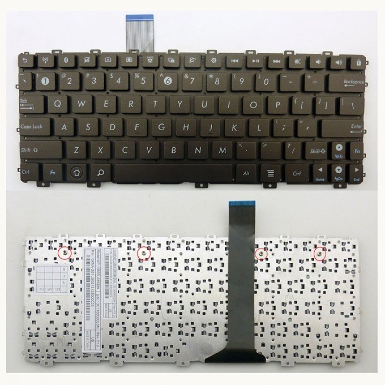 Клавиатура за лаптоп Asus съвместима със серия Eee PC 1015PE, without frame, black, US Клавиатура за лаптоп Asus съвместима със серия Eee PC 1015PE, without frame, black, US в Резервни части - | Alleop