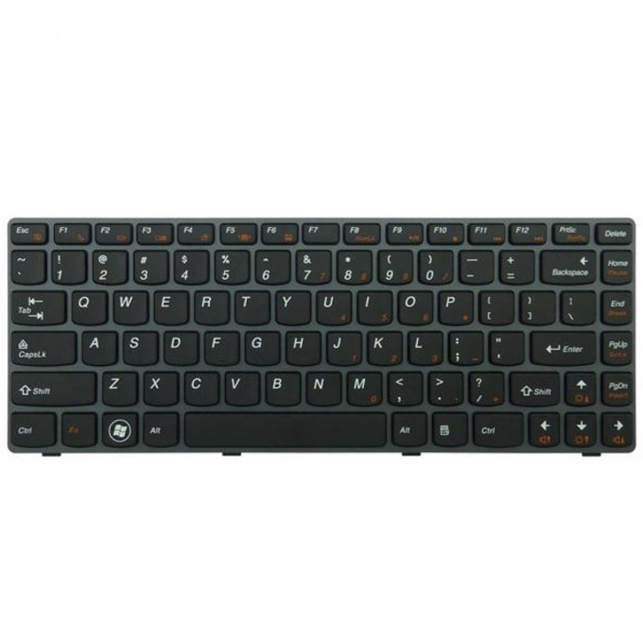 Клавиатура за Lenovo Ideapad V370, US, сива рамка, черна Клавиатура за Lenovo Ideapad V370, US, сива рамка, черна в Резервни части - | Alleop
