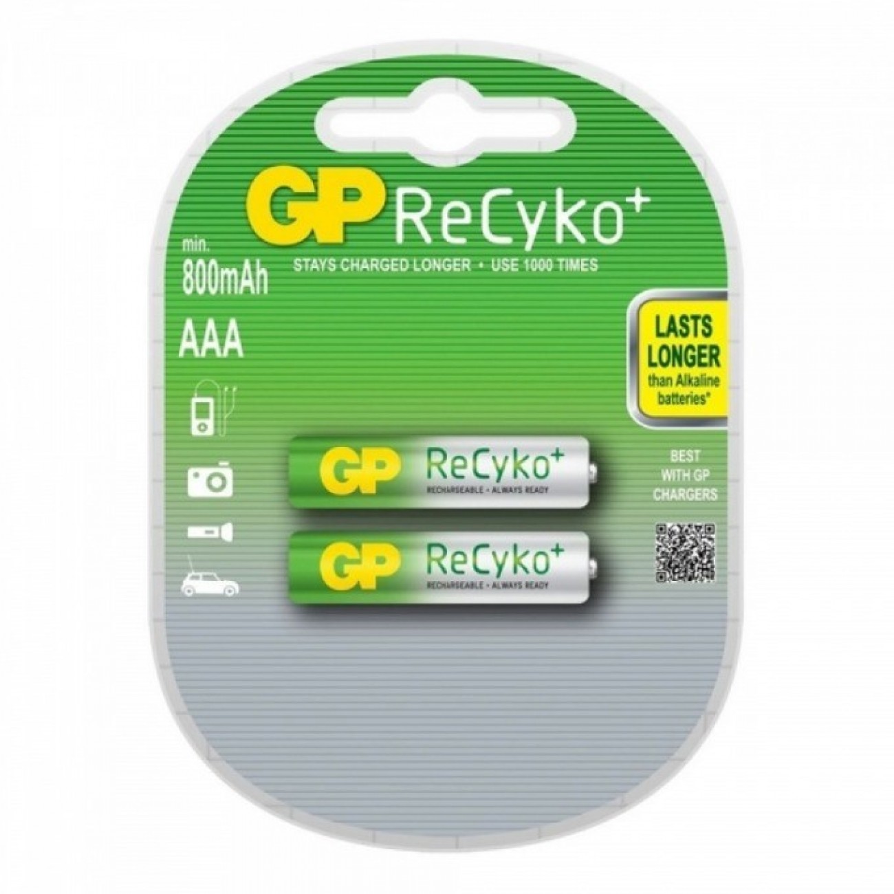 Батерия GP ReCyko+ 850AAАHCB-2UEC2, AAA, 1.2V, 800mAh, NiMH, 2 бр. Батерия GP ReCyko+ 850AAАHCB-2UEC2, AAA, 1.2V, 800mAh, NiMH, 2 бр. в Стандартни Презареждаеми батерии - | Alleop