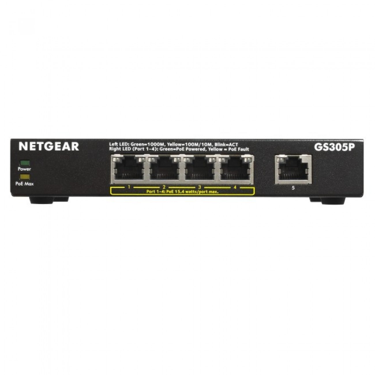 Суич Netgear GS305P, 1000Mbps, 5x LAN1000(4x PoE) Switch Netgear GS305P, 1000Mbps, 5x LAN1000(4x PoE) в Суич - | Alleop