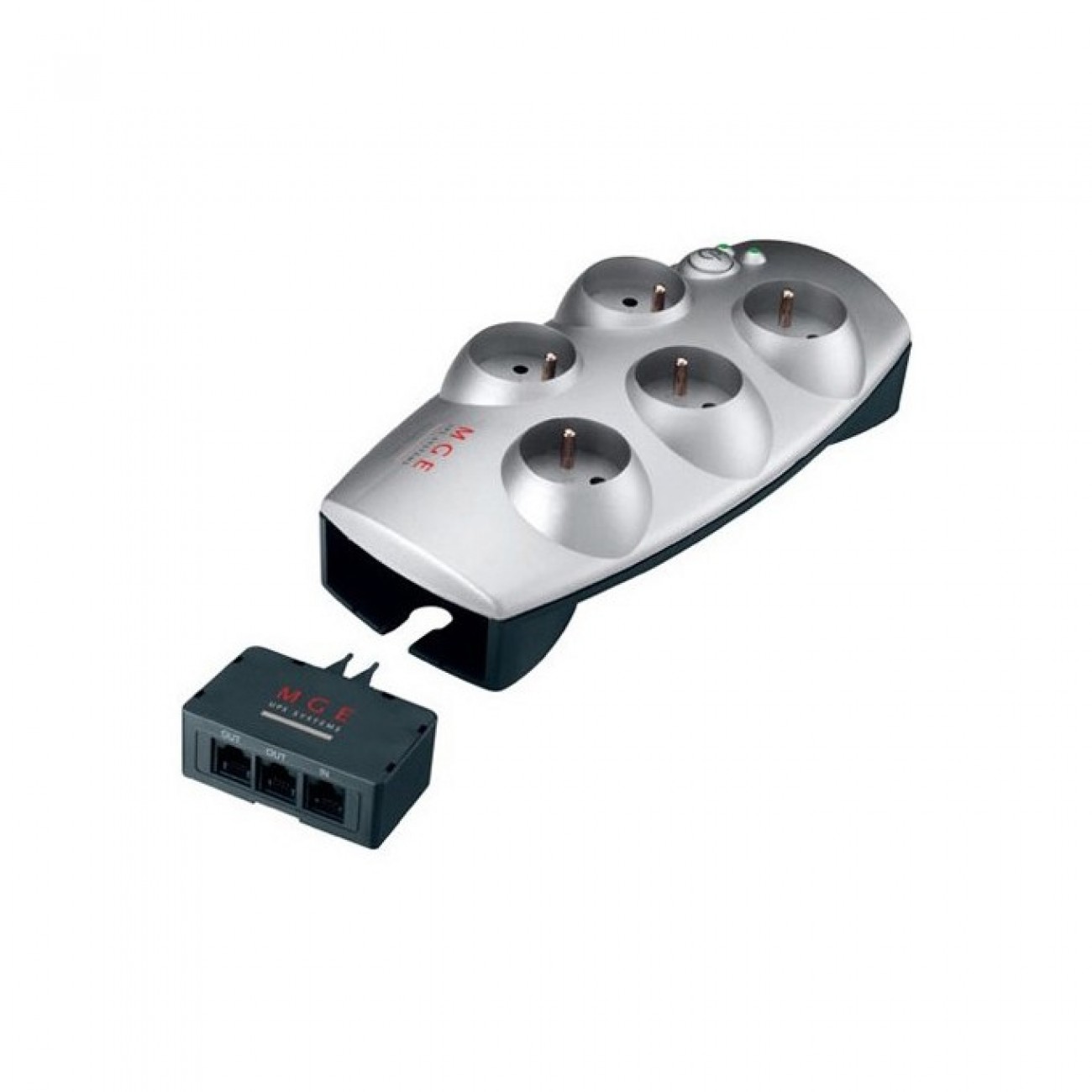 Разклонител Eaton Protection Box 5 Tel@ + TV, 5 гнезда, защита от токови удари, 1m., с ключ Разклонител EATON Protection Box 5, 5 гнезда, защита от токови удари, 1m., с ключ в Разклонители - | Alleop
