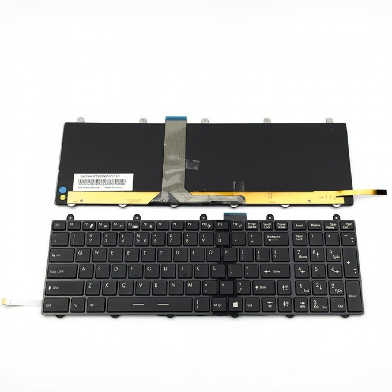 Клавиатура за MSI GT60/GT70/GT780/GT783/GX780, US, с рамка, с подсветка, черна Клавиатура за MSI GT60/GT70/GT780/GT783/GX780, US, с рамка, с подсветка, черна в Резервни части - | Alleop