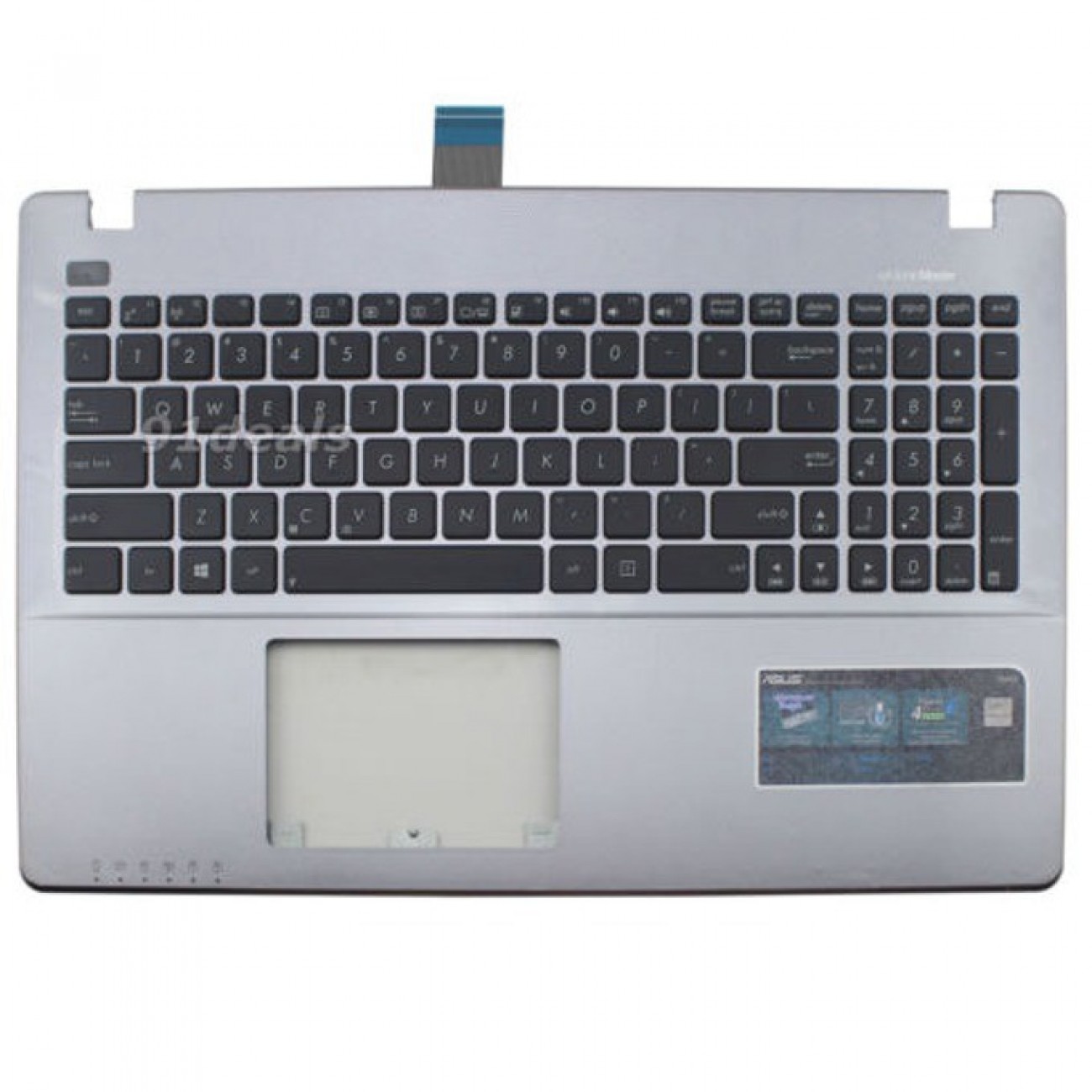 Клавиатура за ASUS X550 X550C X550VA X550LB, US, palmrest, бяла Клавиатура за ASUS X550 X550C X550VA X550LB, US, palmrest, бяла в Резервни части - | Alleop