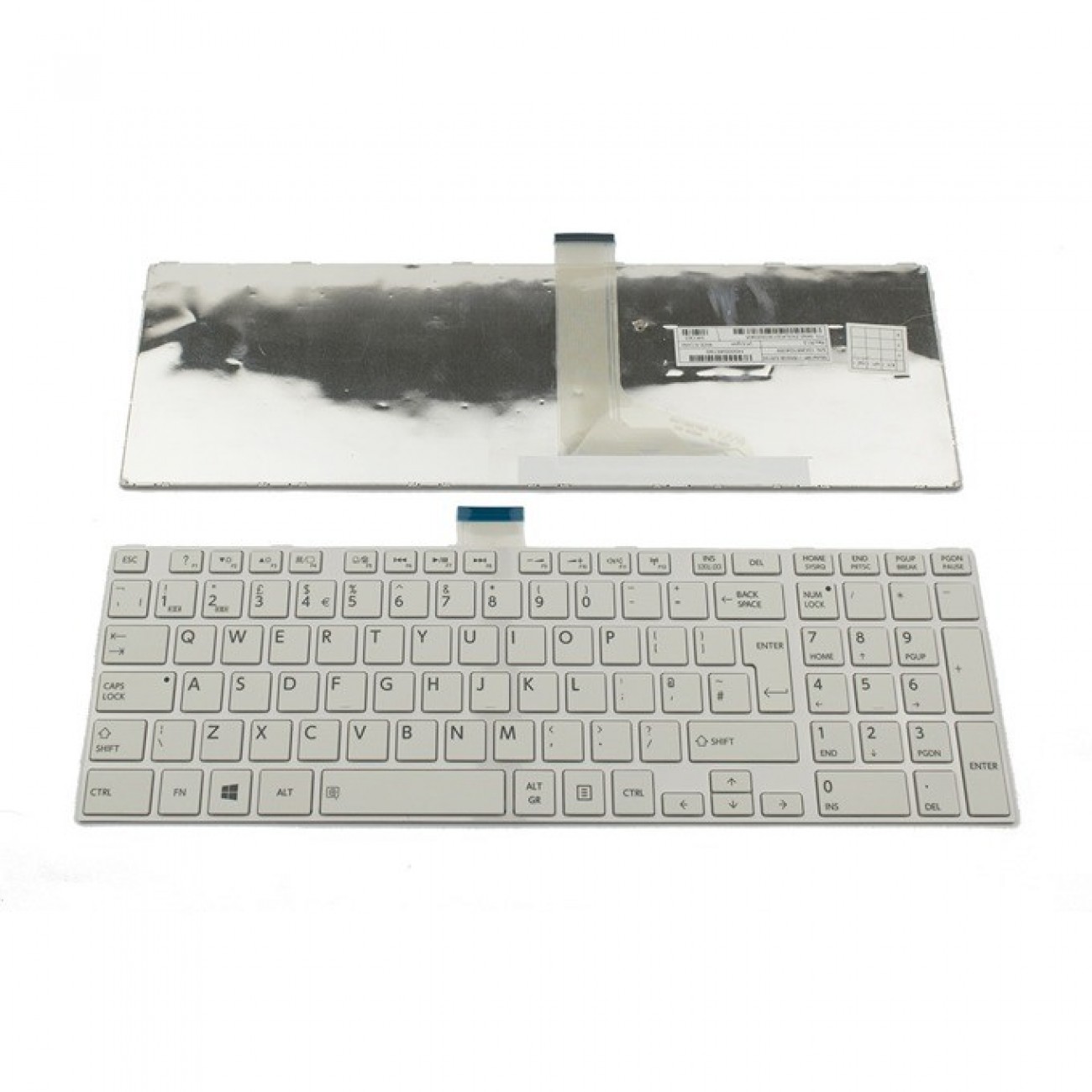 Клавиатура за Toshiba Satellite C850/C855/C850D/L850/L850D, UK, с рамка, бяла Клавиатура за Toshiba Satellite C850/C855/C850D/L850/L850D, UK, с рамка, бяла в Резервни части - | Alleop