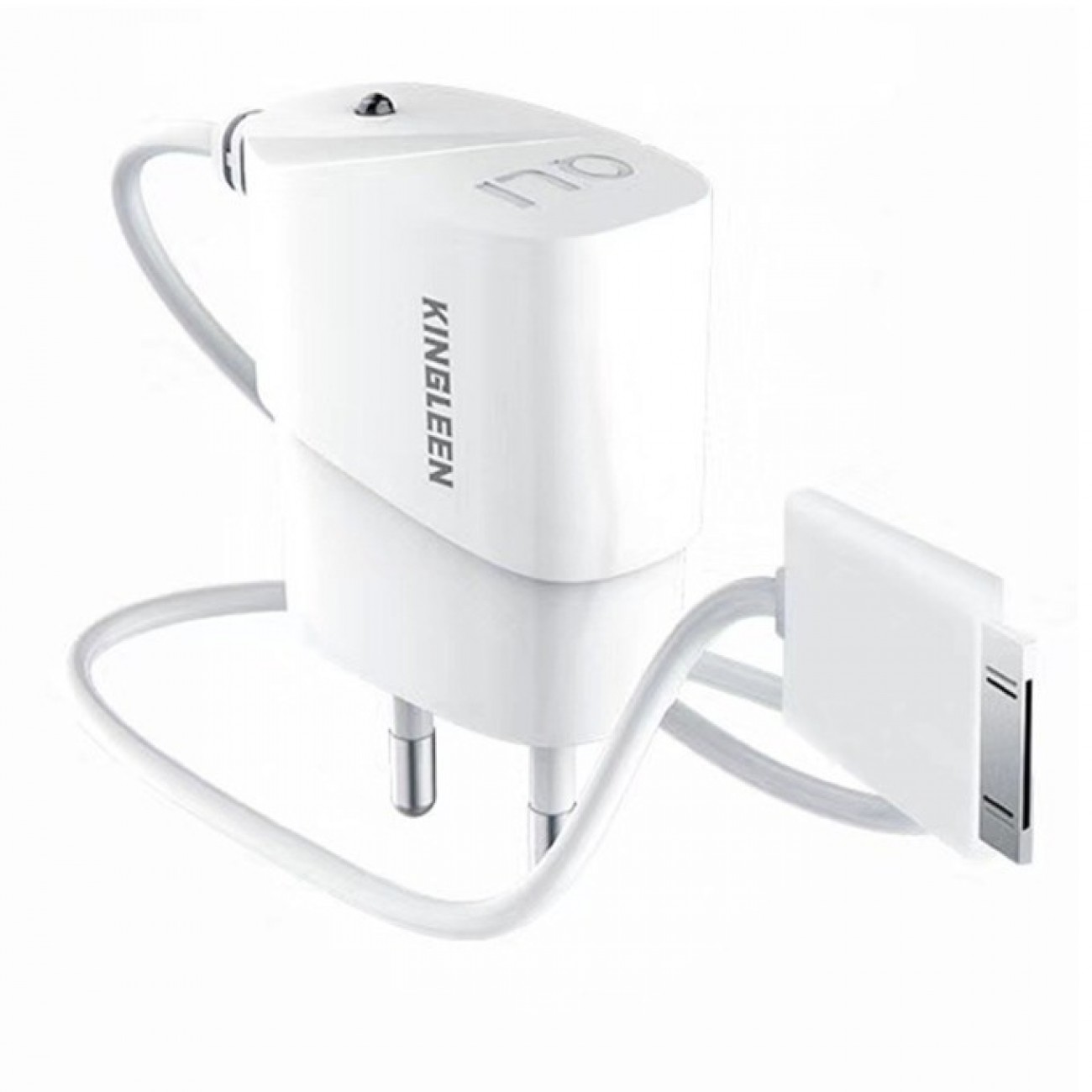 Зарядно устройство Kingleen C816 за iPhone 4 , от контакт към 30-Pin Lightning (м), 5V, 1.0A, бяло Зарядно устройство Kingleen C816 за iPhone 4 , от контакт към 30-Pin Lightning (м), 5V, 1.0A, бяло в Зарядни устройства за батерии - Kingleen | Alleop