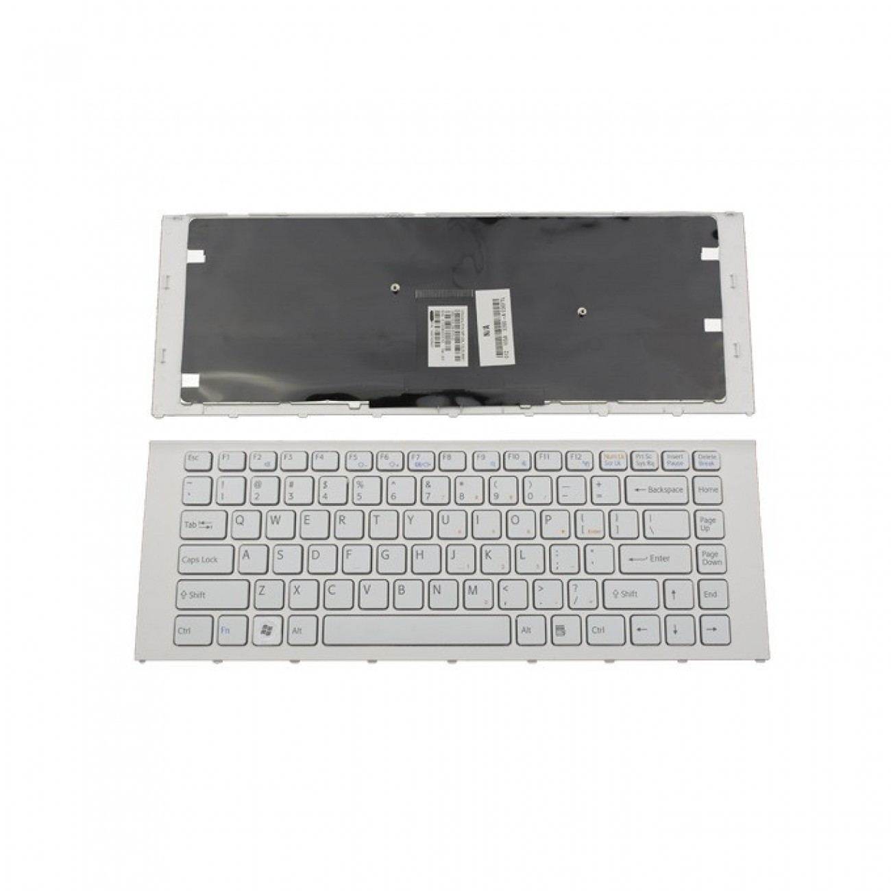 Клавиатура за лаптоп Sony, съвместима със серия VAIO VPC-EA/VPC EA, UK, с бяла рамка, с бели бутони Клавиатура за лаптоп Sony, съвместима със серия VAIO VPC-EA/VPC EA, UK, с бяла рамка, с бели бутони в Резервни части - OEM | Alleop