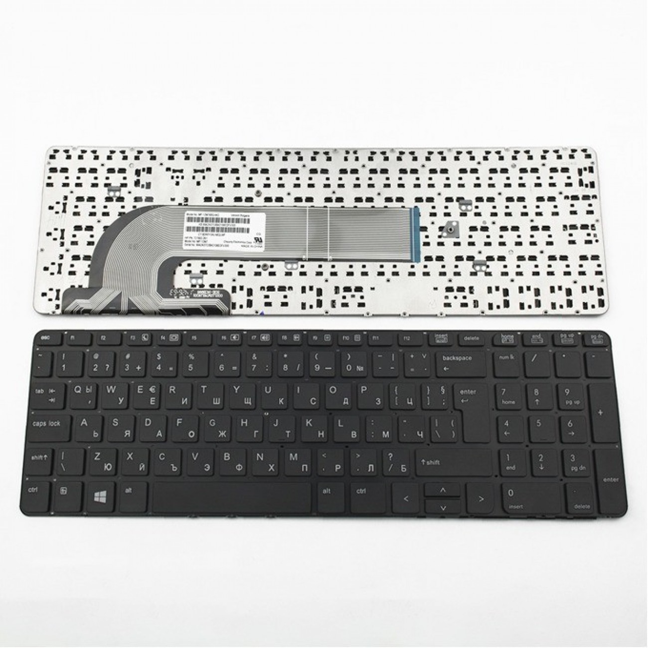 Клавиатура за лаптоп HP, съвместима със серия ProBook 450 G1/450 G0/455 G1, без рамка, с черни бутони Клавиатура за лаптоп HP, съвместима със серия ProBook 450 G1/450 G0/455 G1, без рамка, с черни бутони в Резервни части - OEM | Alleop
