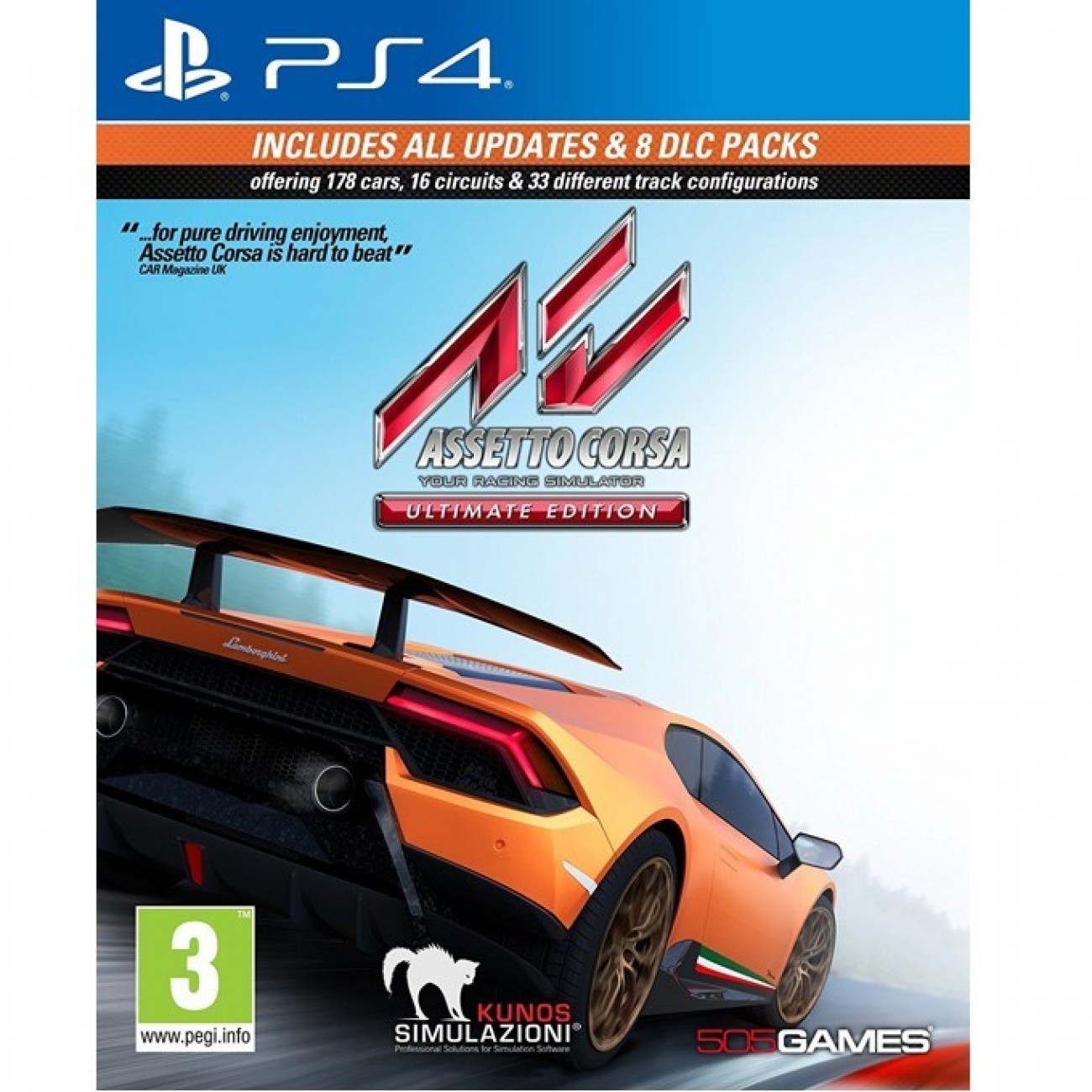 Игра за конзола Assetto Corsa Ultimate Edition, за PS4 (Pre-order) Игра за конзола Assetto Corsa Ultimate Edition, за PS4 (Pre-order) в Игри за Конзоли - Други | Alleop