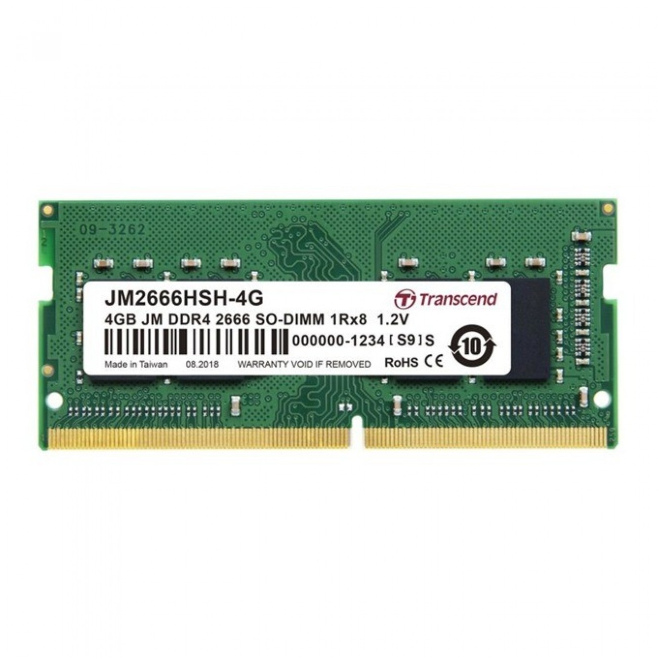 Памет 4GB DDR4 2666MHz, SO-DIMM, Transcend JM2666HSH-4G, 1.2V Памет 4GB DDR4 2666MHz, SO-DIMM, Transcend JM2666HSH-4G, 1.2V в Лаптоп Памети - Transcend | Alleop