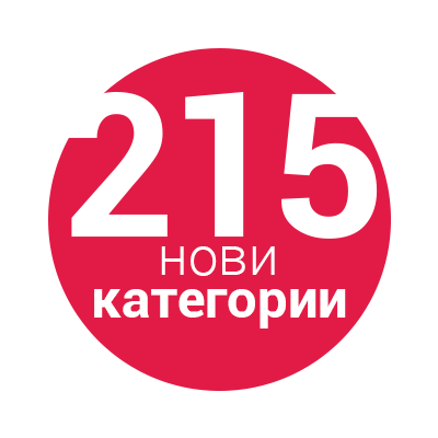 Даваме ти 215 нови категории